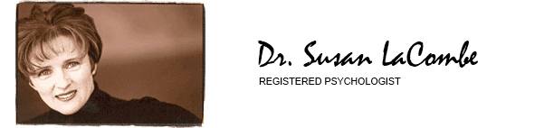 Logo for registered psychologist and photo of Dr. LaCombe