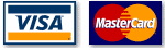 credit card icons for visa and mastercard